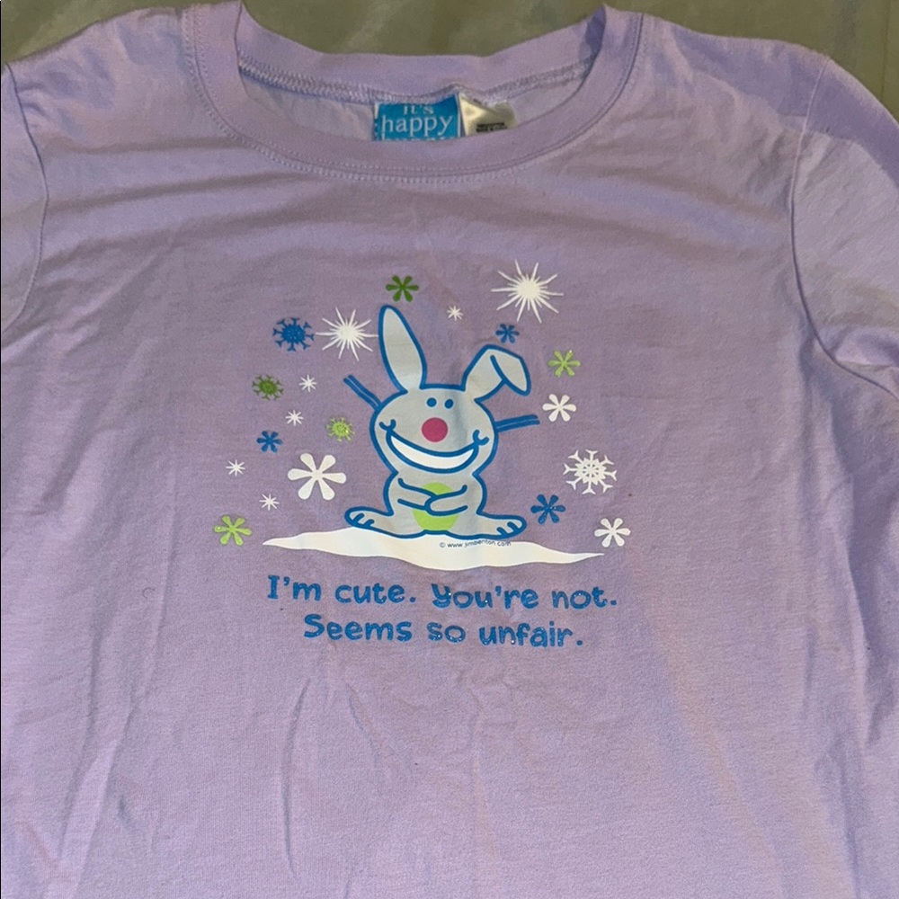 It's Happy Bunny Y2K Lavender Tee